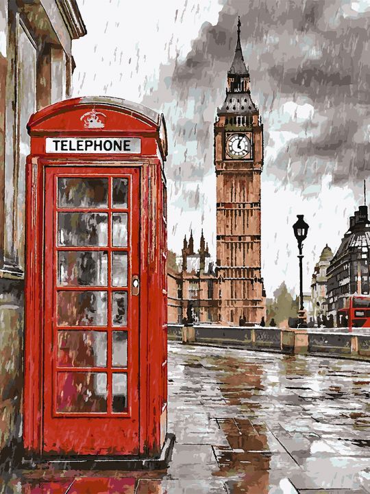 Картина по номерам без подрамника «Лондон» 130x100 см