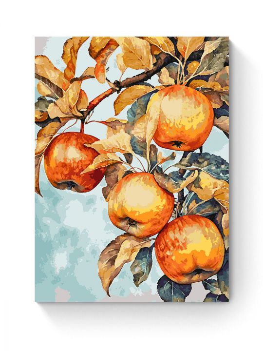 Картина по номерам на подрамнике «Зрелые яблоки» 90x70 см