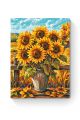 Картина по номерам на подрамнике «Подсолнухи» 90x70 см