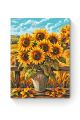 Картина по номерам на подрамнике «Подсолнухи» 80x60 см