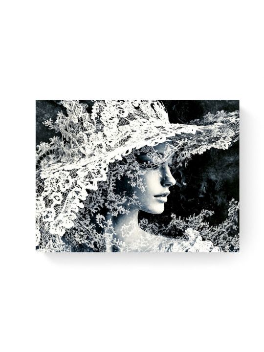 Алмазная мозаика на подрамнике «Черно белое» 35x25 см