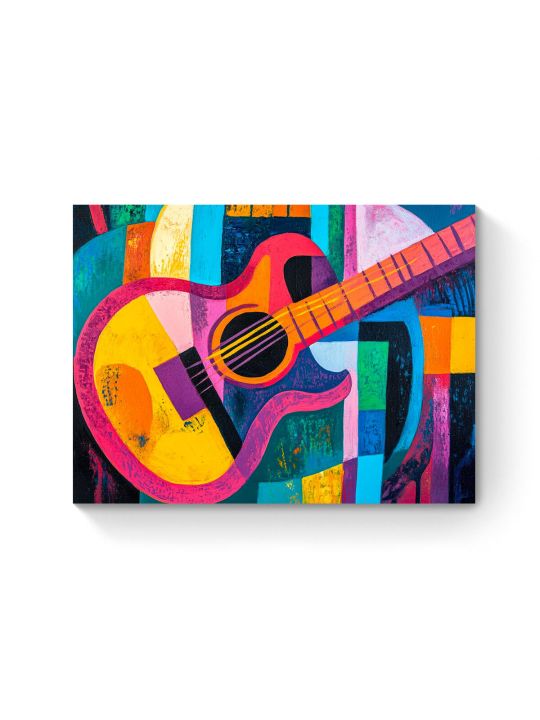 Алмазная мозаика на подрамнике «Гитара» 40x30 см