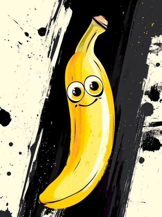 Алмазная мозаика без подрамника «Бананчик» 25x20 см