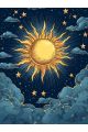 Алмазная мозаика без подрамника «Солнце» 35x25 см