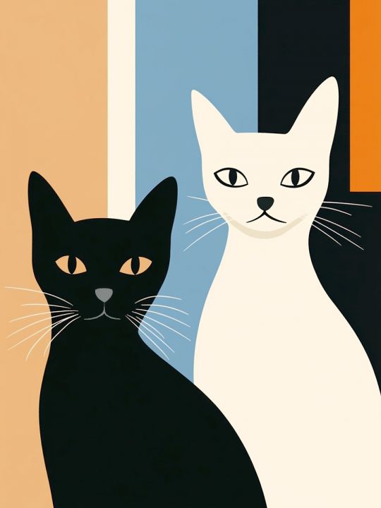 Алмазная мозаика без подрамника «Котики» 60x45 см