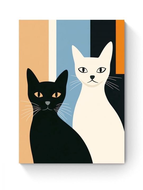 Алмазная мозаика на подрамнике «Котики» 60x45 см