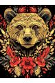 Алмазная мозаика без подрамника «Медведь» 80x60 см