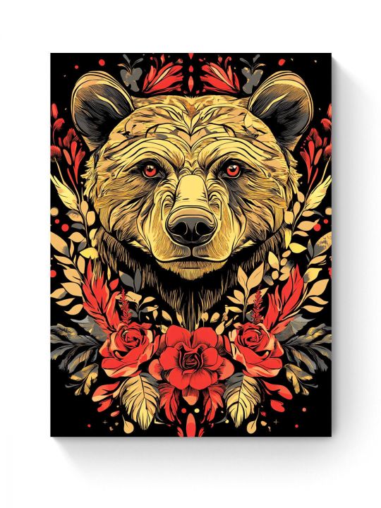 Алмазная мозаика на подрамнике «Медведь» 50x40 см