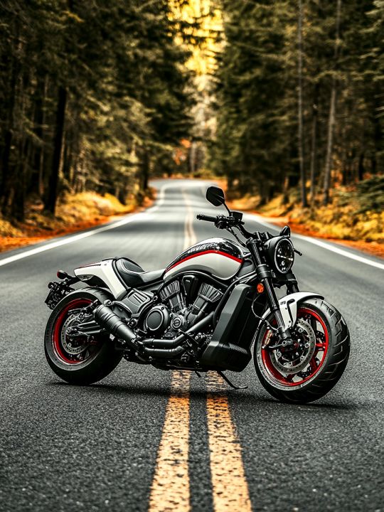 Алмазная мозаика без подрамника «Мотоцикл» 80x60 см