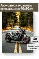 Алмазная мозаика на подрамнике «Мотоцикл» 40x30 см