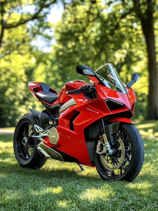 Алмазная мозаика без подрамника «Мотоцикл» 80x60 см