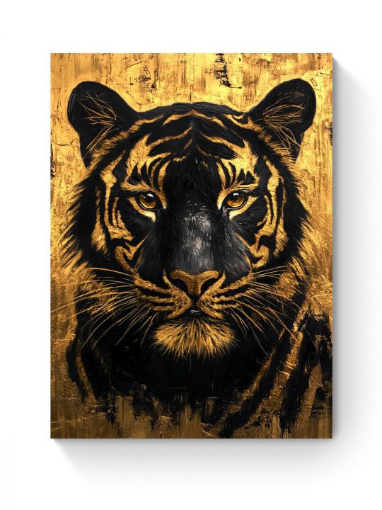 Алмазная мозаика на подрамнике «Золотой тигр» 50x40 см