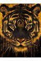 Алмазная мозаика без подрамника «Золотой тигр» 130x100 см