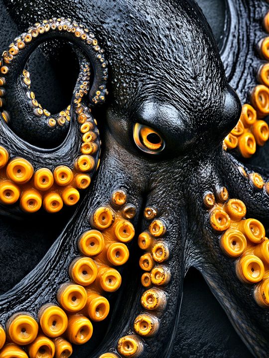 Алмазная мозаика без подрамника «Осьминог» 70x50 см