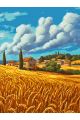 Картина по номерам на подрамнике «Поля Тосканы» 80x60 см