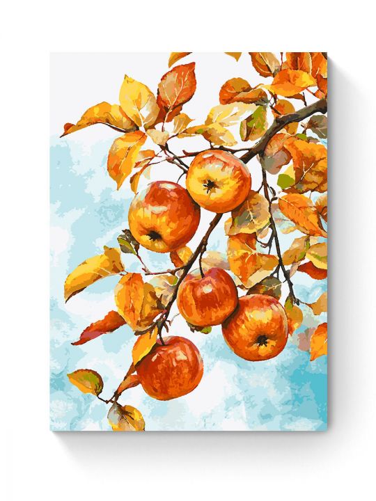 Картина по номерам на подрамнике «Яблочки» 80x60 см