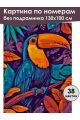 Картина по номерам без подрамника «Птица Тукан» 130x100 см