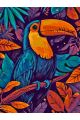 Картина по номерам без подрамника «Птица Тукан» 80x60 см