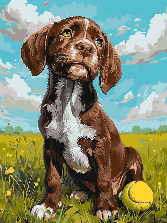 Картина по номерам без подрамника «Веселая игра» 130x100 см