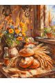 Картина по номерам на подрамнике «Домашний хлеб» 80x60 см