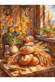 Картина по номерам без подрамника «Домашний хлеб» 80x60 см