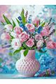 Картина по номерам без подрамника «Розовый букет» 80x60 см