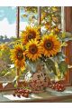 Картина по номерам на подрамнике «Подсолнухи» 90x70 см