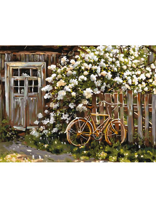 Картина по номерам без подрамника «Дом в деревне» 130x100 см