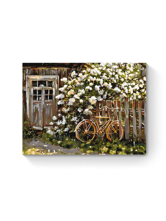 Картина по номерам на подрамнике «Дом в деревне» 90x70 см