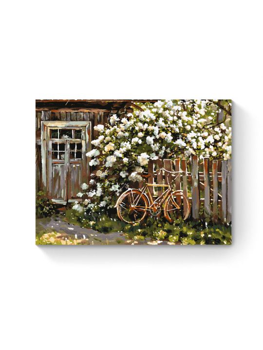 Картина по номерам на подрамнике «Дом в деревне» 80x60 см