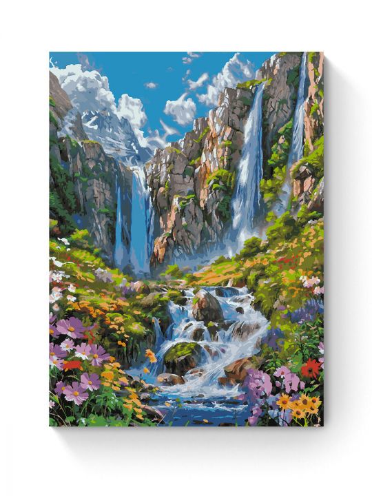 Картина по номерам на подрамнике «Водопад» 90x70 см