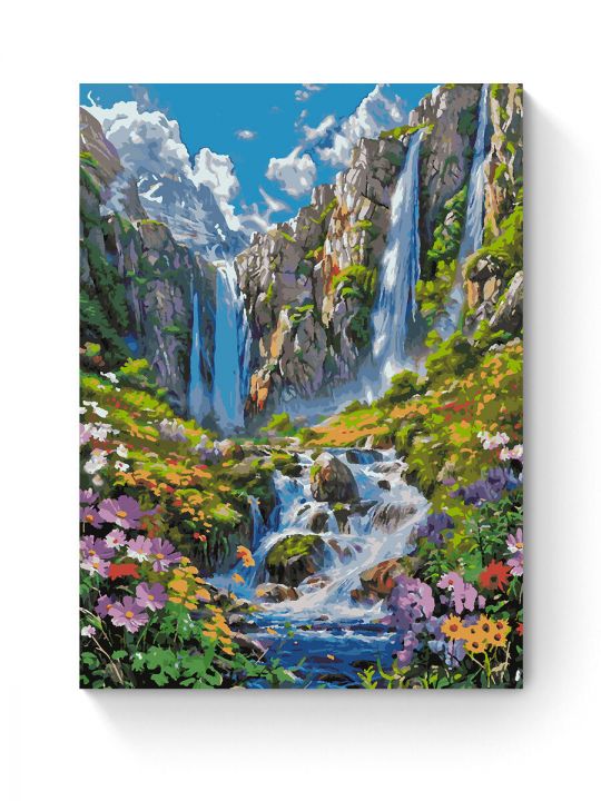 Картина по номерам на подрамнике «Водопад» 80x60 см
