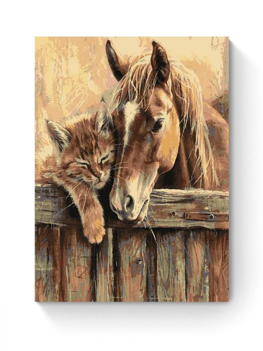 Картина по номерам на подрамнике «Друзья» 90x70 см