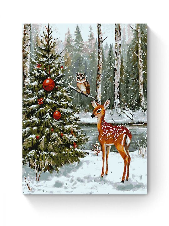 Картина по номерам на подрамнике «Новый год» 80x60 см