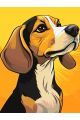 Картина по номерам на подрамнике «Бигль» 90x70 см