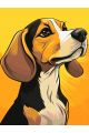Картина по номерам без подрамника «Бигль» 130x100 см