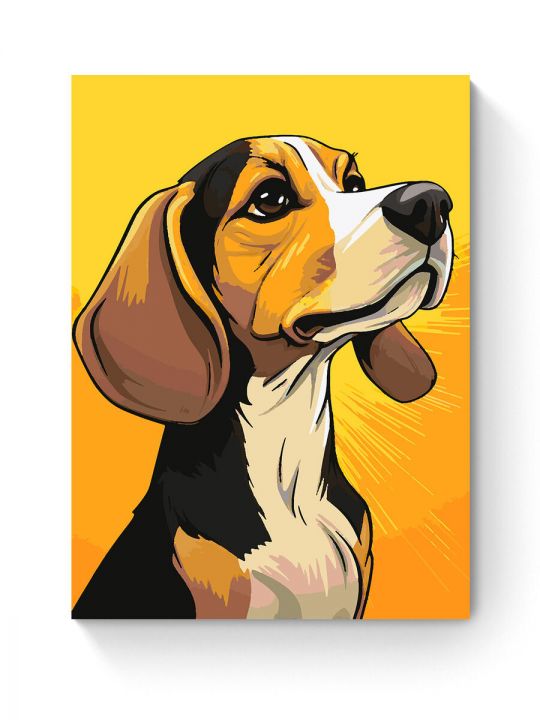 Картина по номерам на подрамнике «Бигль» 80x60 см