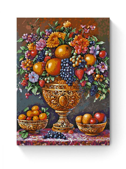 Картина по номерам на подрамнике «Фруктовый пир» 90x70 см