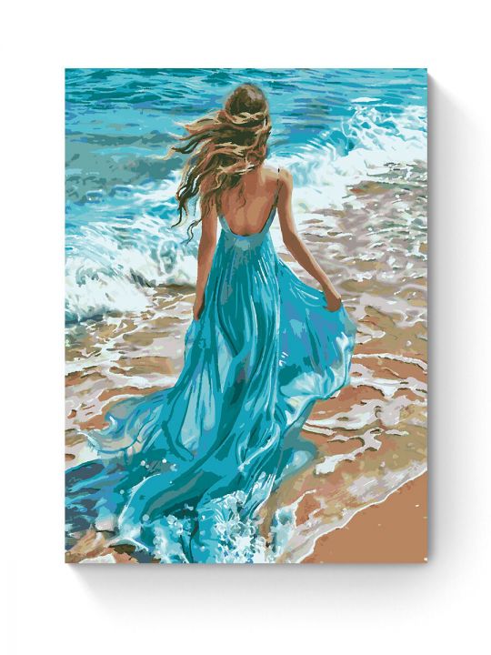 Картина по номерам на подрамнике «По волнам» 80x60 см