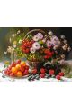 Картина по номерам без подрамника «Ягодный пир» 80x60 см