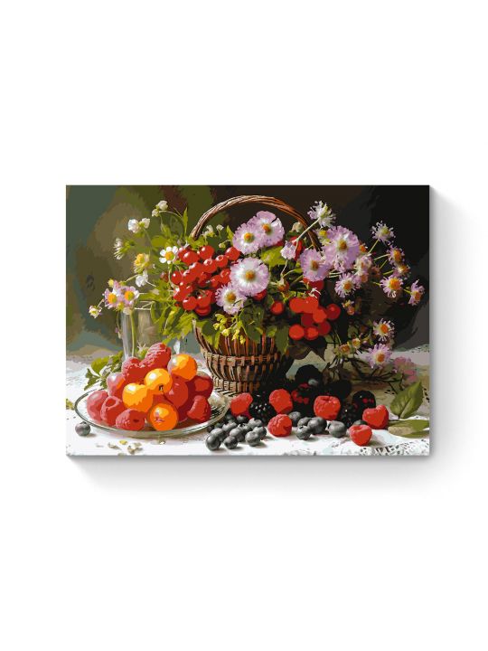Картина по номерам на подрамнике «Ягодный пир» 80x60 см