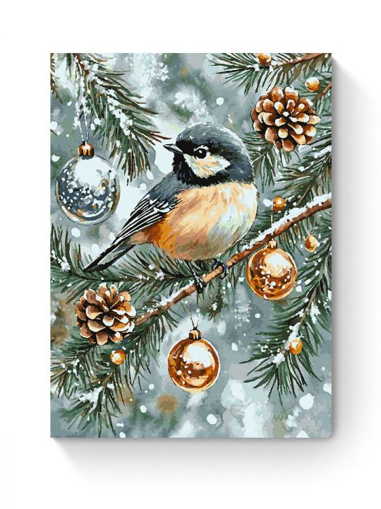 Картина по номерам на подрамнике «С Новым годом» 80x60 см