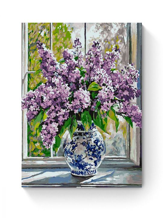 Картина по номерам на подрамнике «Букет сирени» 90x70 см