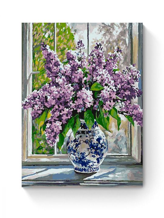 Картина по номерам на подрамнике «Букет сирени» 80x60 см