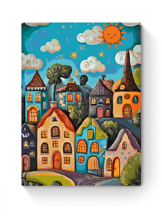 Картина по номерам на подрамнике «Детский мир» 90x70 см