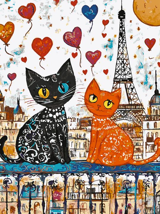 Картина по номерам без подрамника «Мур-Амур» 130x100 см