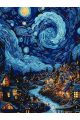 Картина по номерам на подрамнике «Звездная ночь» 90x70 см