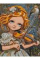 Картина по номерам без подрамника «Скрипачка» 90x70 см