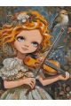 Картина по номерам без подрамника «Скрипачка» 130x100 см