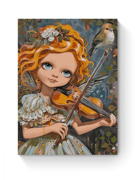 Картина по номерам на подрамнике «Скрипачка» 90x70 см